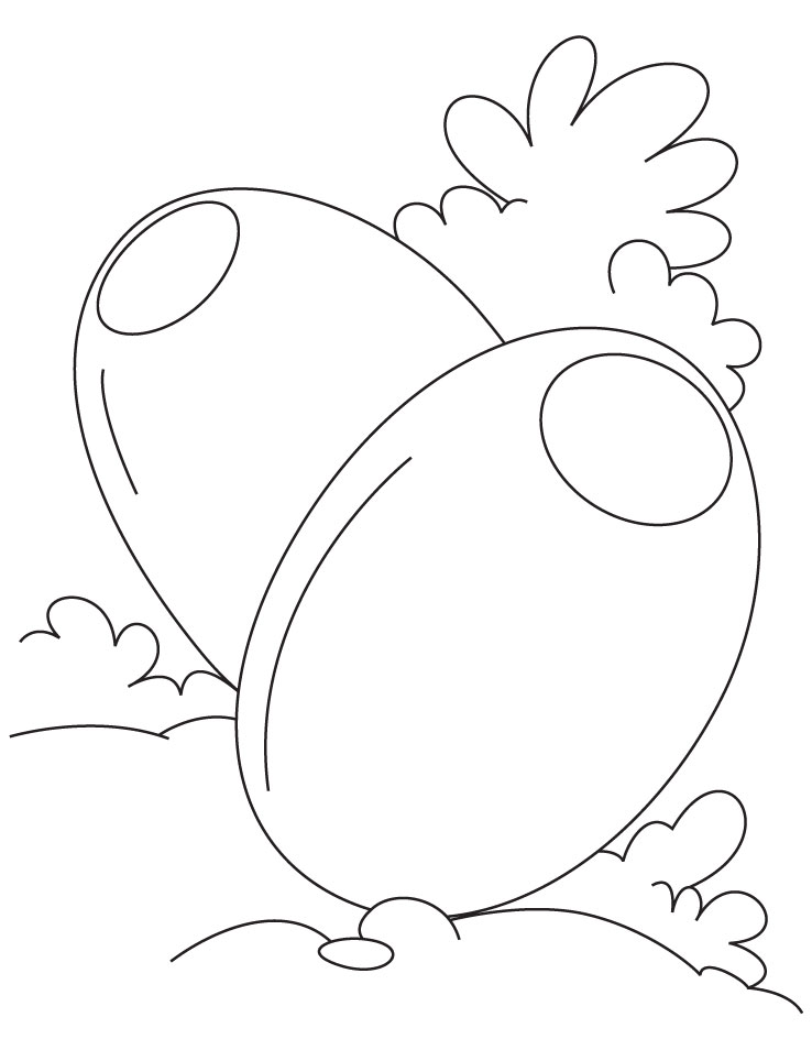 Two egg shaped olive coloring pages | Download Free Two egg shaped olive  coloring pages for kids | Best Coloring Pages