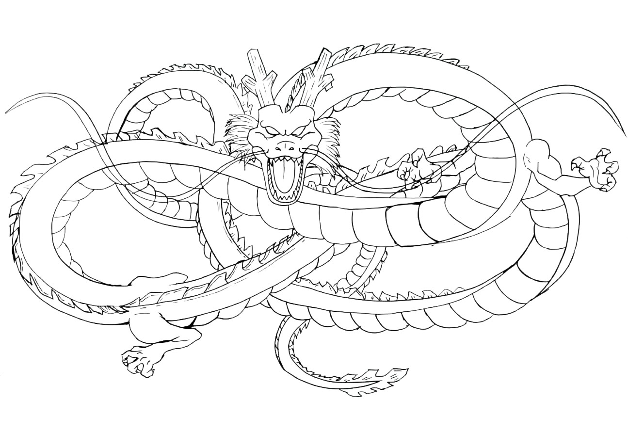 Coloring Pages Shenron Print Free