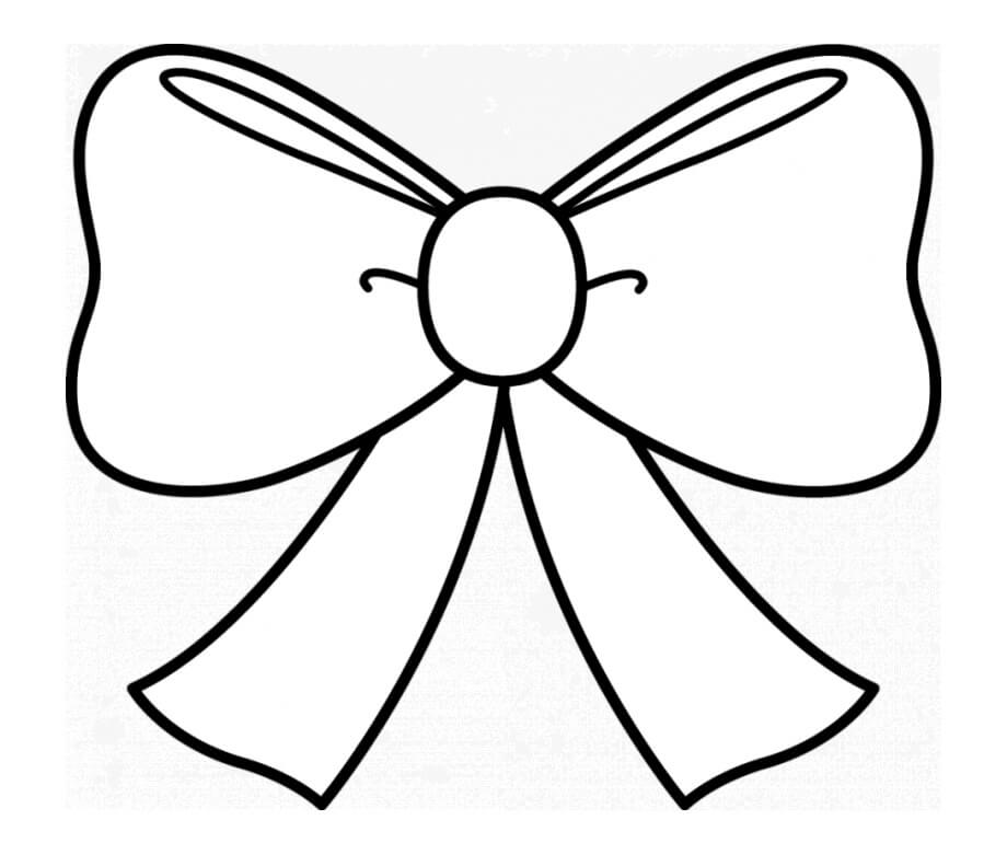 Ribbon Bow Coloring Page - Free Printable Coloring Pages for Kids