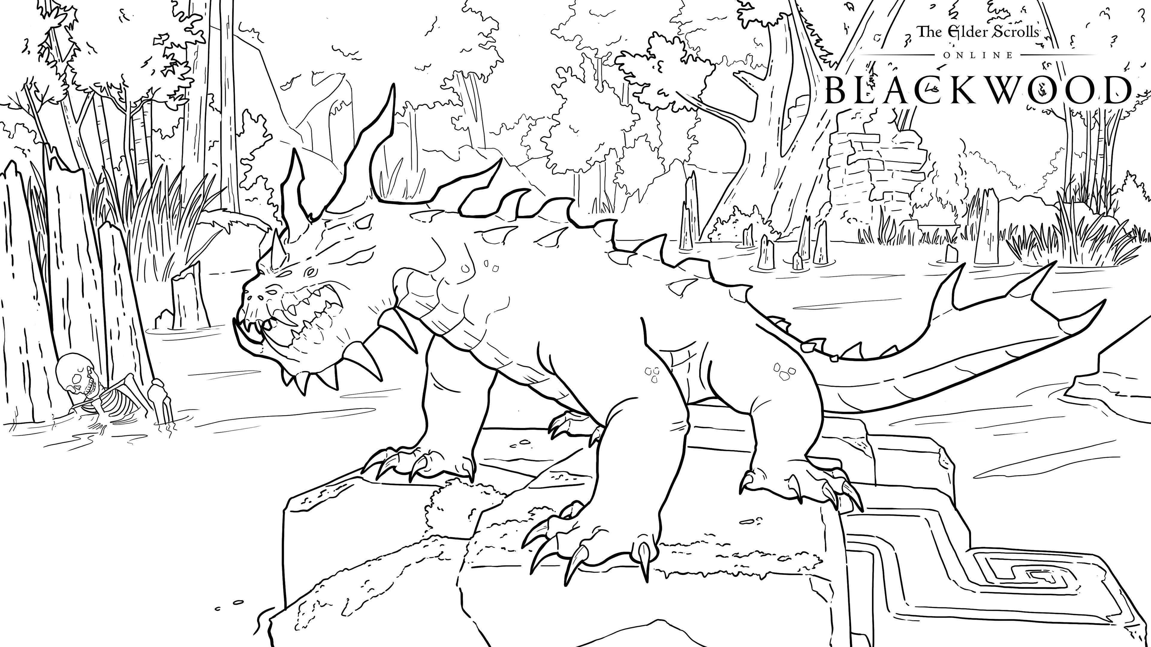 Bring Some Color to Blackwood with These New Coloring Pages - The Elder  Scrolls Online