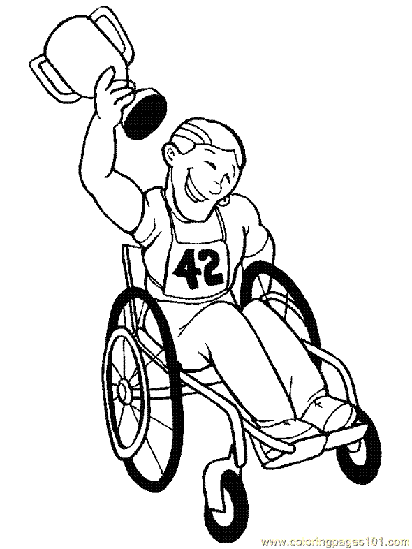 Athletes Disabilities Coloring Page 06 Coloring Page for Kids - Free Others  Printable Coloring Pages Online for Kids - ColoringPages101.com | Coloring  Pages for Kids