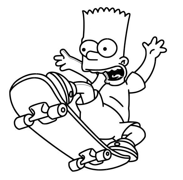 Bart Simpson Coloring Pages - Free Printable Coloring Pages for Kids