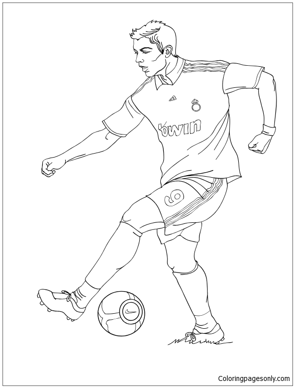 Cristiano Ronaldo-image 12 Coloring Pages - Cristiano Ronaldo Coloring Pages  - Coloring Pages For Kids And Adults