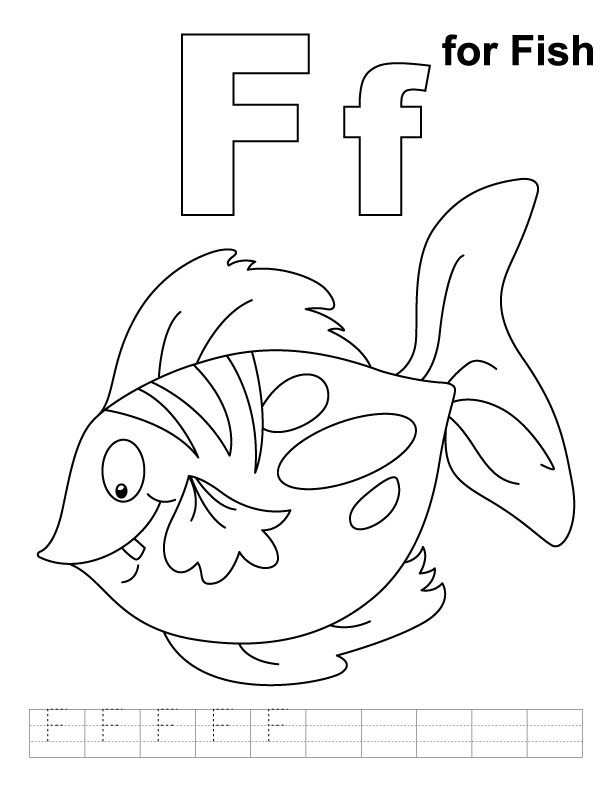 Letter F Coloring Page Fish - Get Coloring Pages