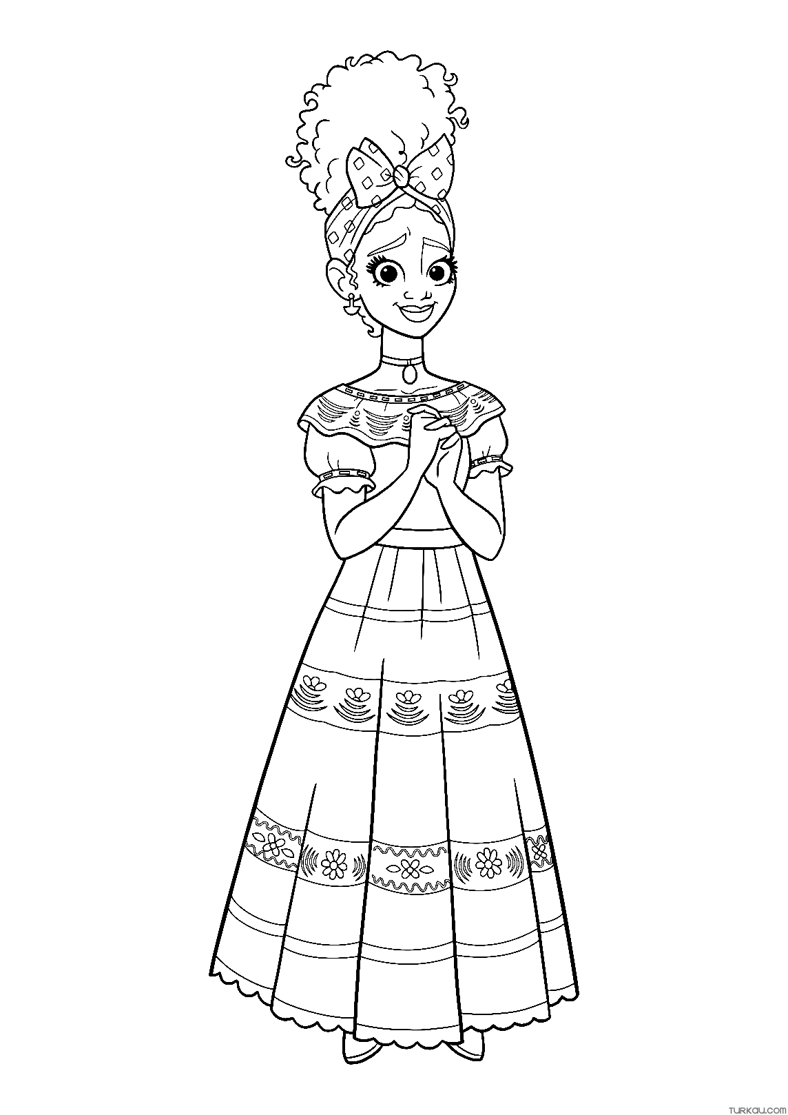 Dolores Madrigal Encanto Coloring Page » Turkau