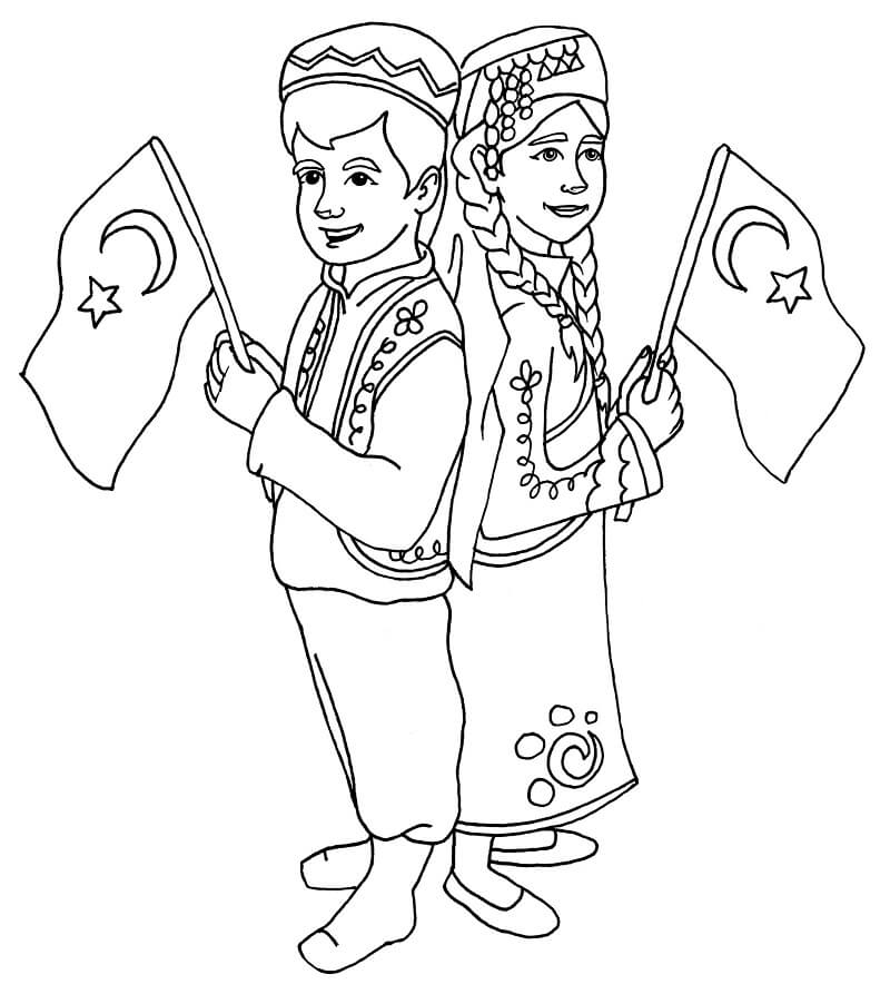 Turkish Children Coloring Page - Free Printable Coloring Pages for Kids