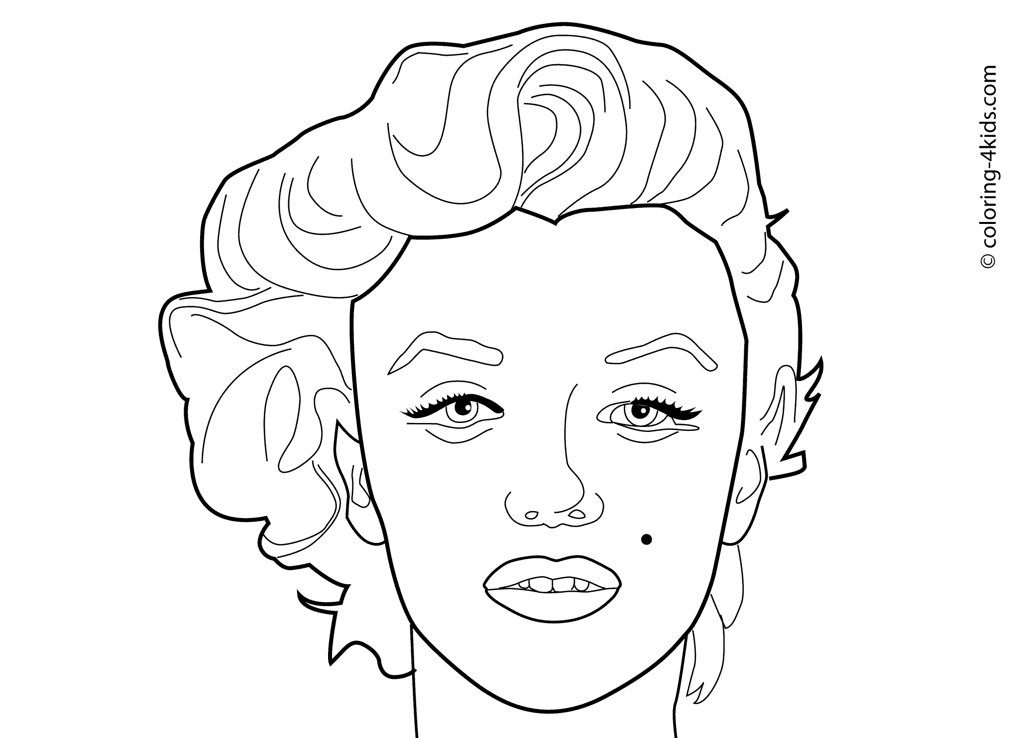 Marilyn Monroe Coloring Page