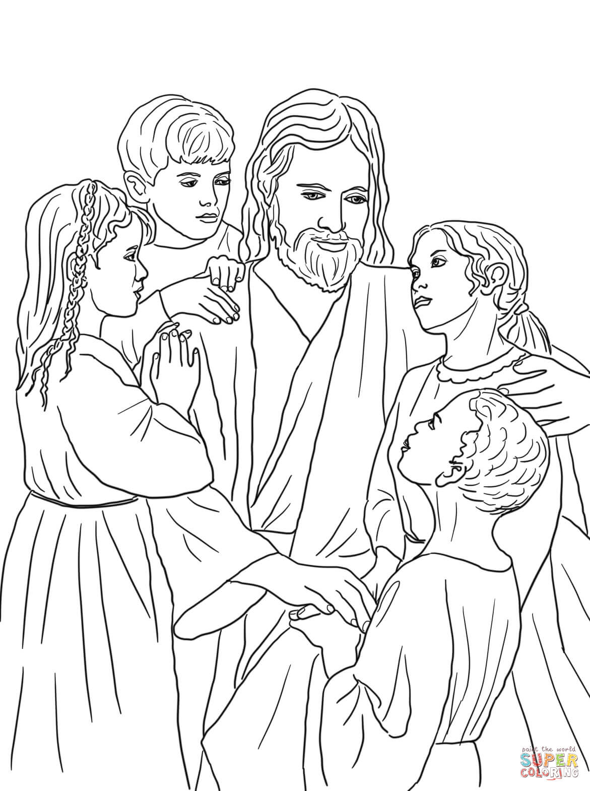 Jesus Loves All the Children of the World coloring page