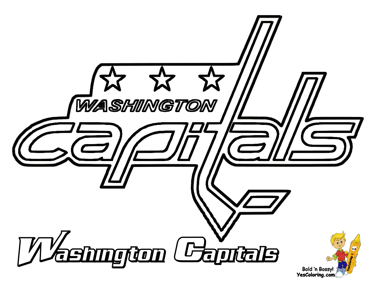 NHL Hockey Coloring Page