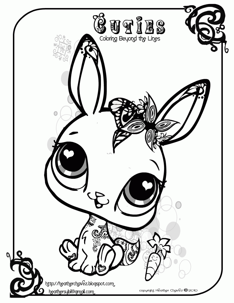 Cute Animals Coloring - Coloring Pages for Kids and for Adults