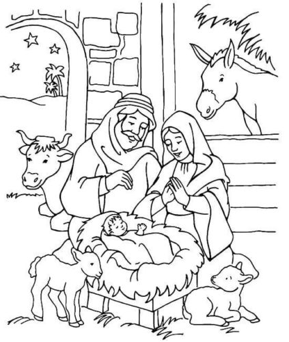 Free Nativity Coloring Pages Printable