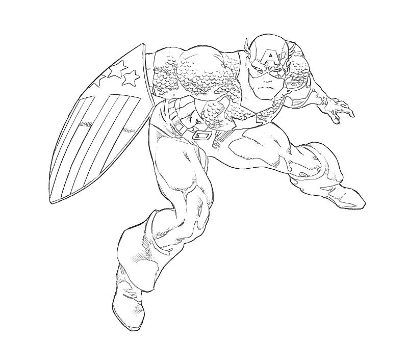 Drawing Captain America #76601 (Superheroes) – Printable coloring pages