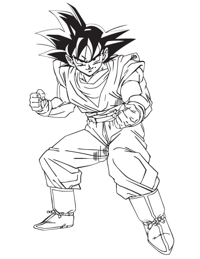 Free Son Goku Coloring Page - Free Printable Coloring Pages for Kids