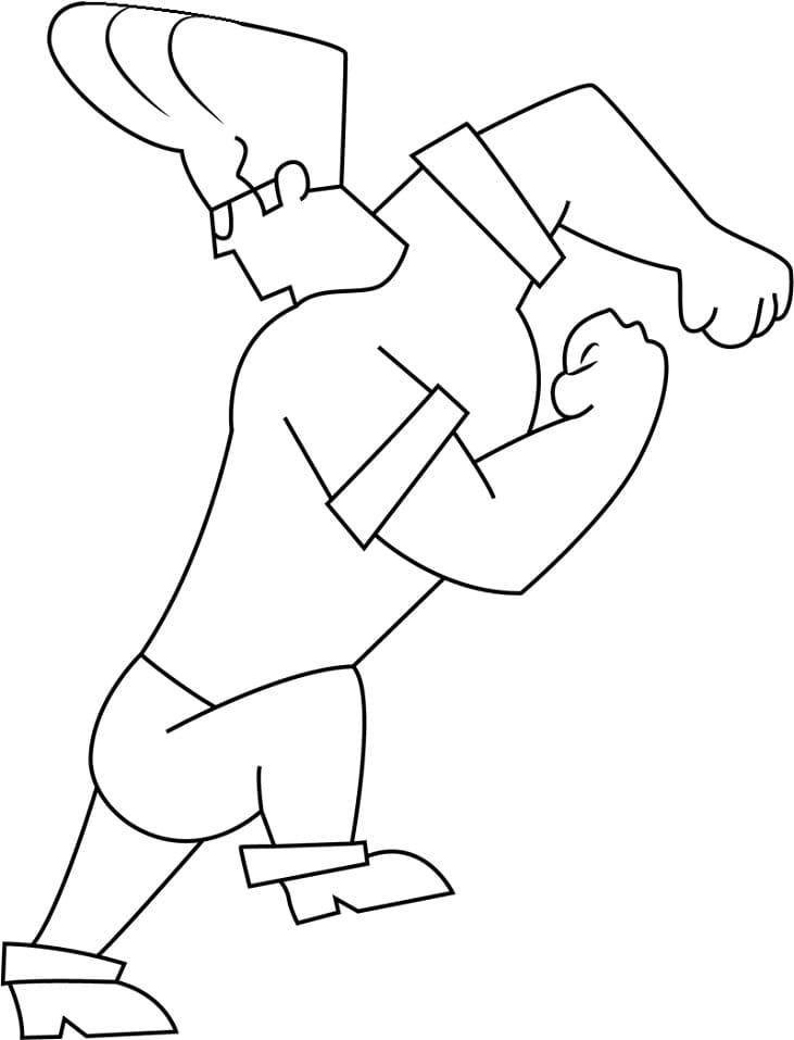 Cool Johnny Bravo Coloring Page - Free Printable Coloring Pages for Kids