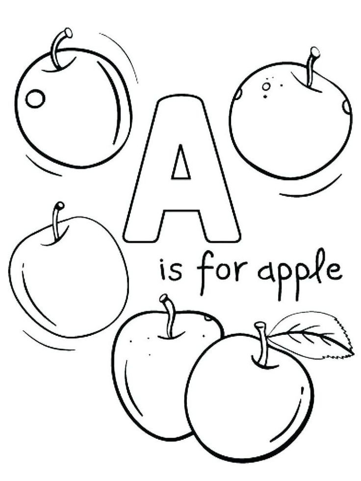 a for apple coloring page free printable. Apples are one of the fruits that  many people like. Apart… | Abc coloring pages, Apple coloring pages, Flag coloring  pages