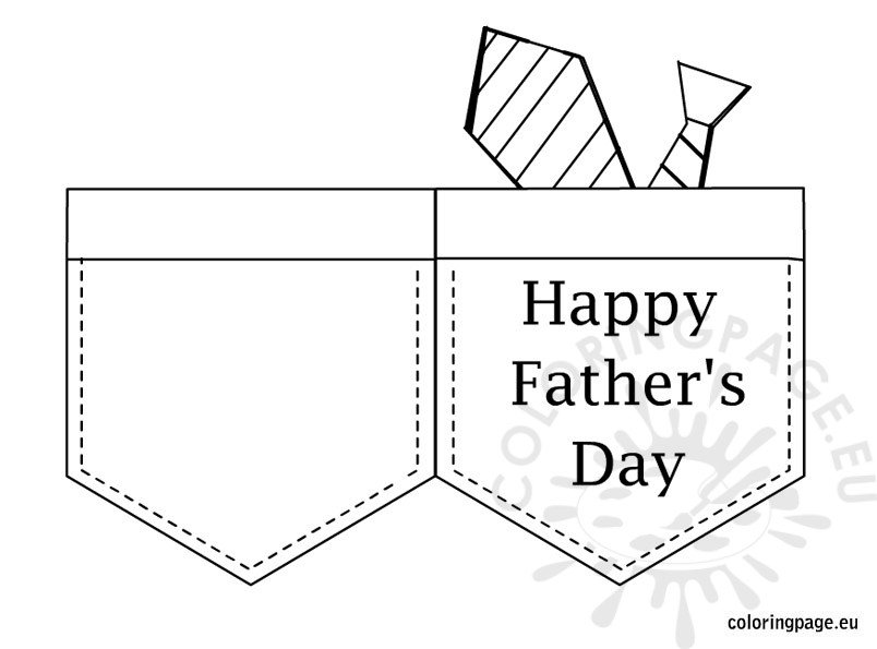 Happy Father's Day card coloring page – Coloring Page