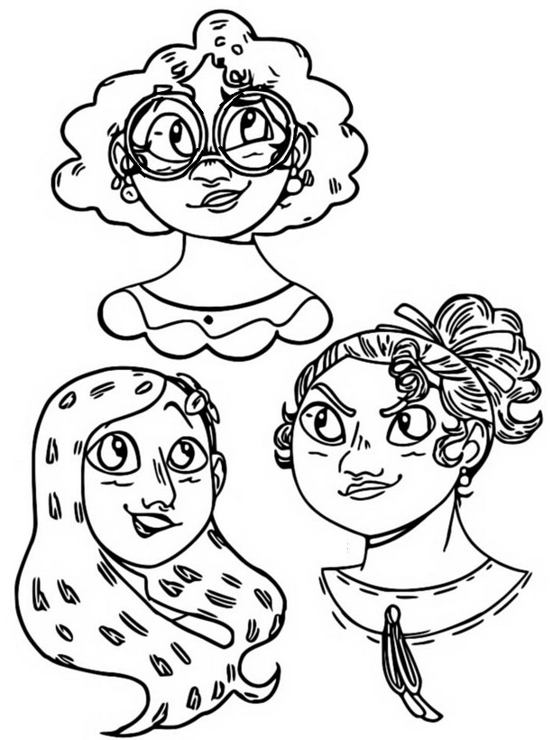 Coloring page Encanto : The three sisters 6
