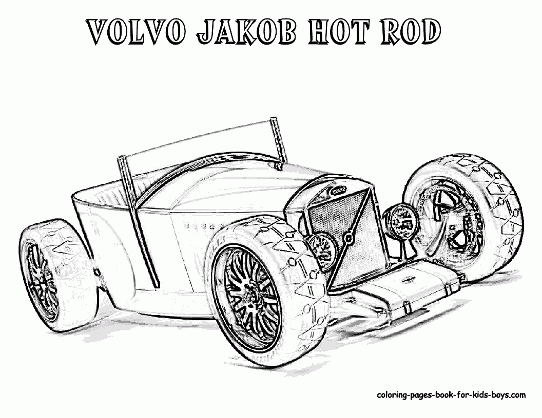 Coloring Picture Hot Rod - Coloring Page Photos