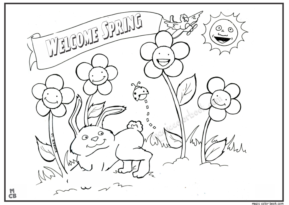 Free Coloring Pages Spring Season - Coloring