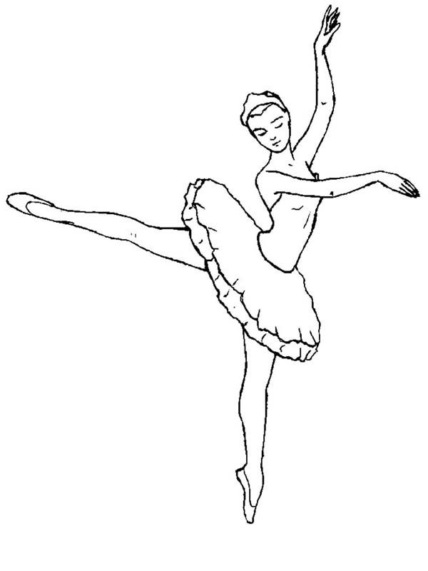 Ballerina is Ballet Dancer Coloring Page: Ballerina is Ballet ...
