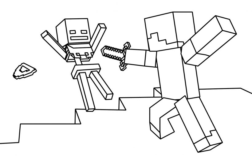 Minecraft Steve, Creeper, Enderman free printable coloring pages –  Colorpages.org