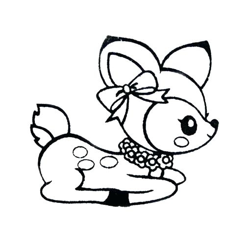 Cute Baby Deer Coloring Pages