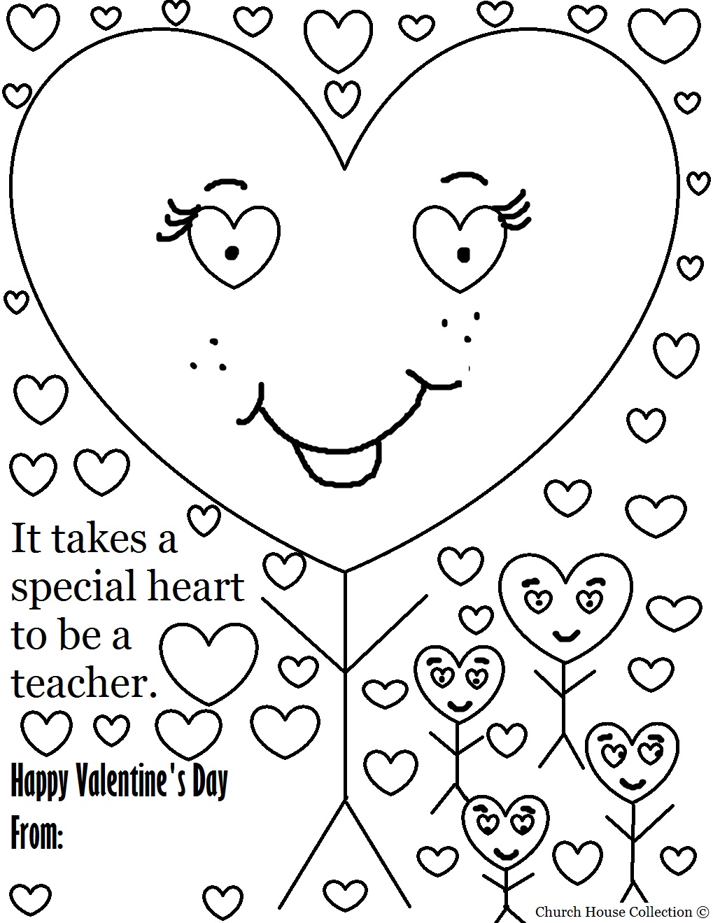 Teacher Valentine's Day Coloring Pages ...