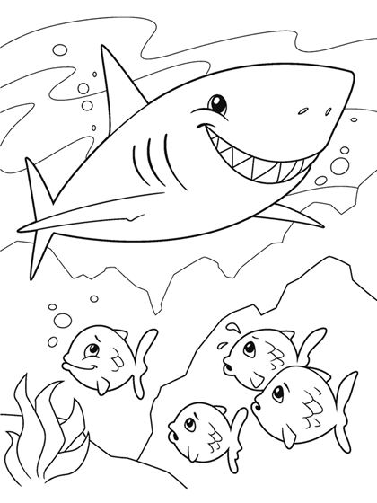 Shark Coloring Page for Kids | crayola.com