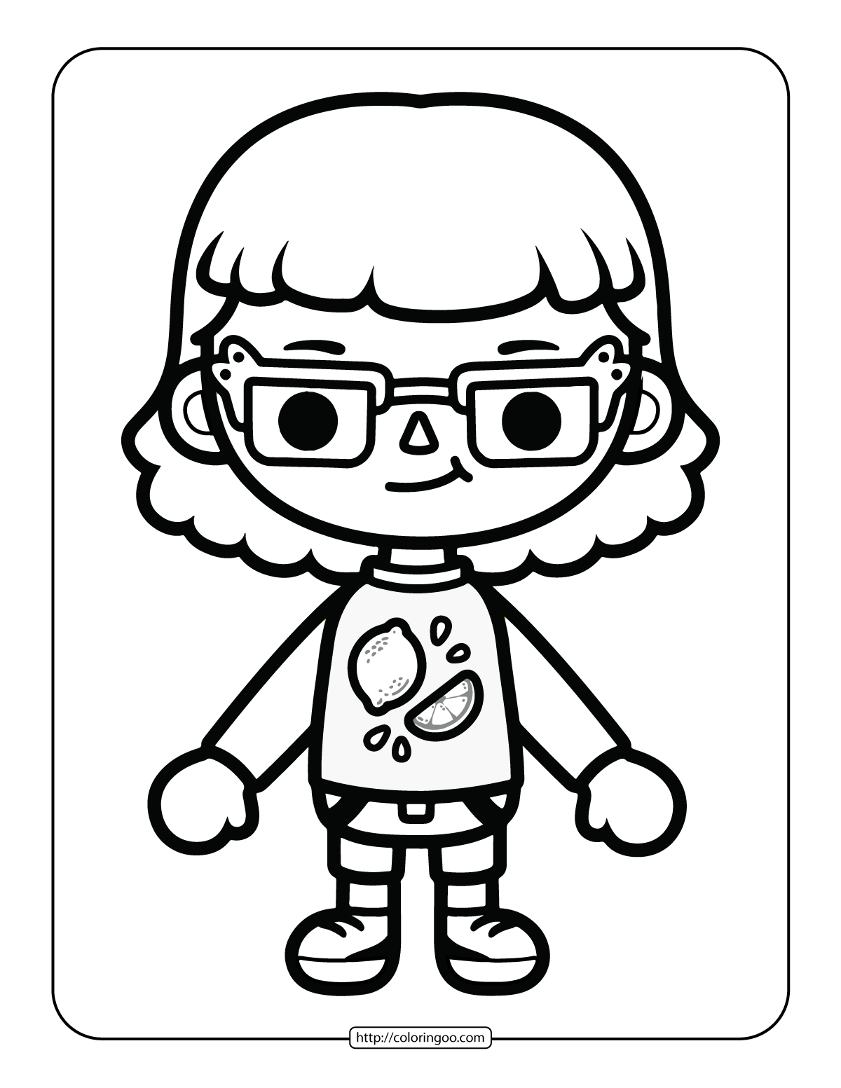 Toca Life Coloring Sheet for Girls ...