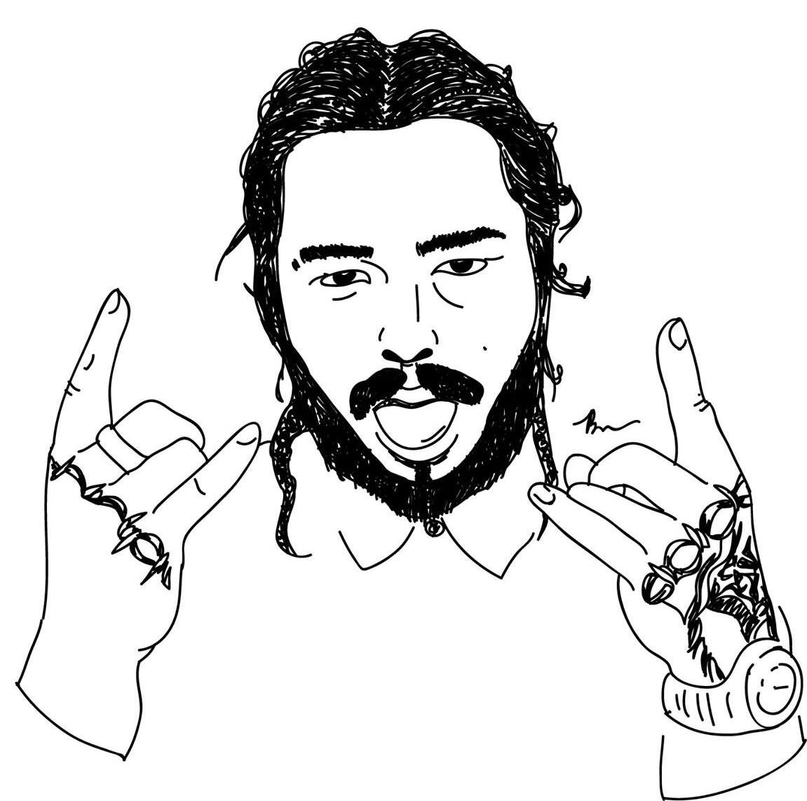 Post Malone DIGITAL Drawing | ces-cl.edu.br