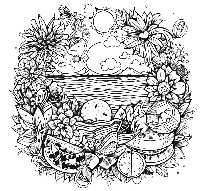 Summer Coloring Pages - 15 Hot Summer Coloring Sheets