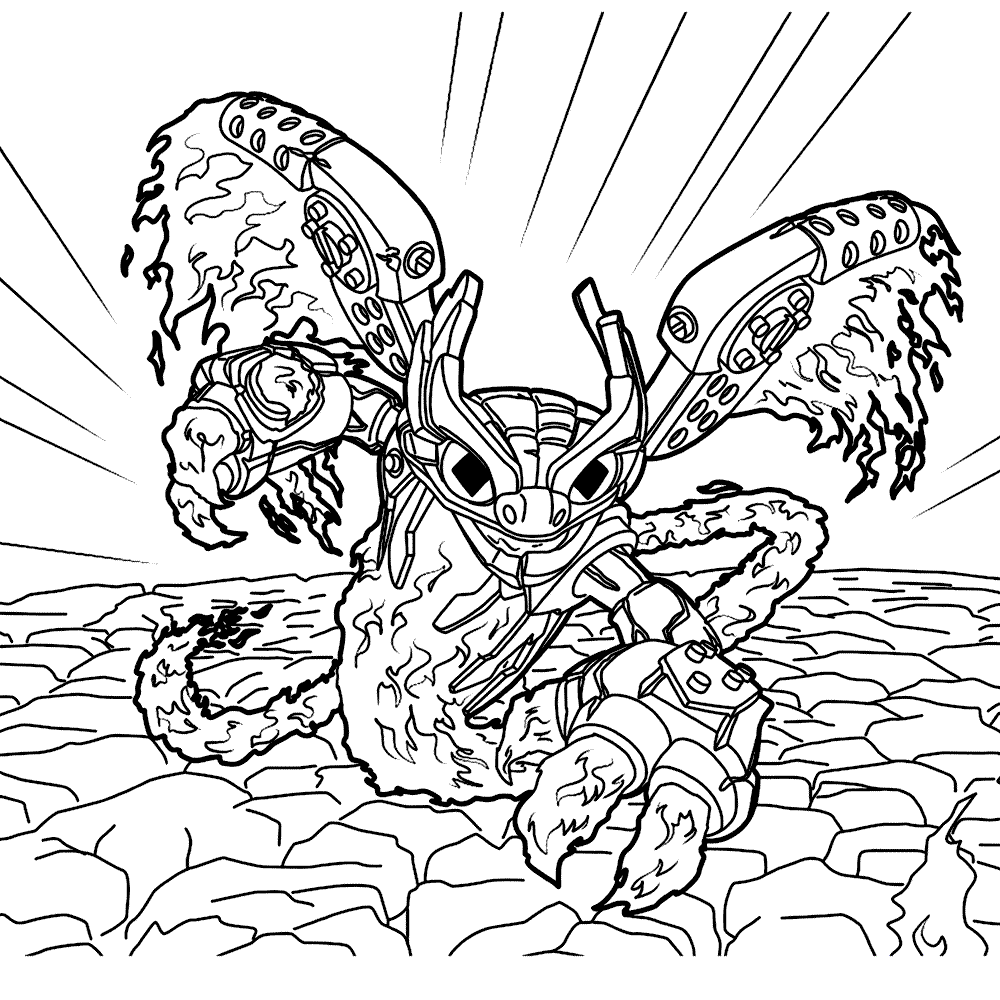 Skylanders coloring pages spitfire broadheads