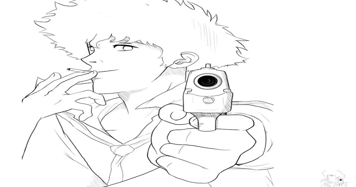 Coloring Page Of Spike (Cowboy Bebop)