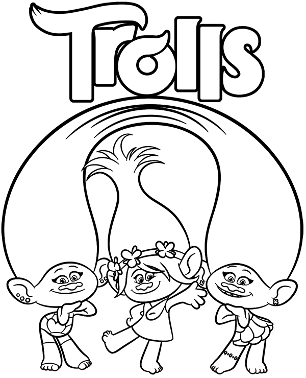 Trolls Colouring Pages To Print - Coloring Pages