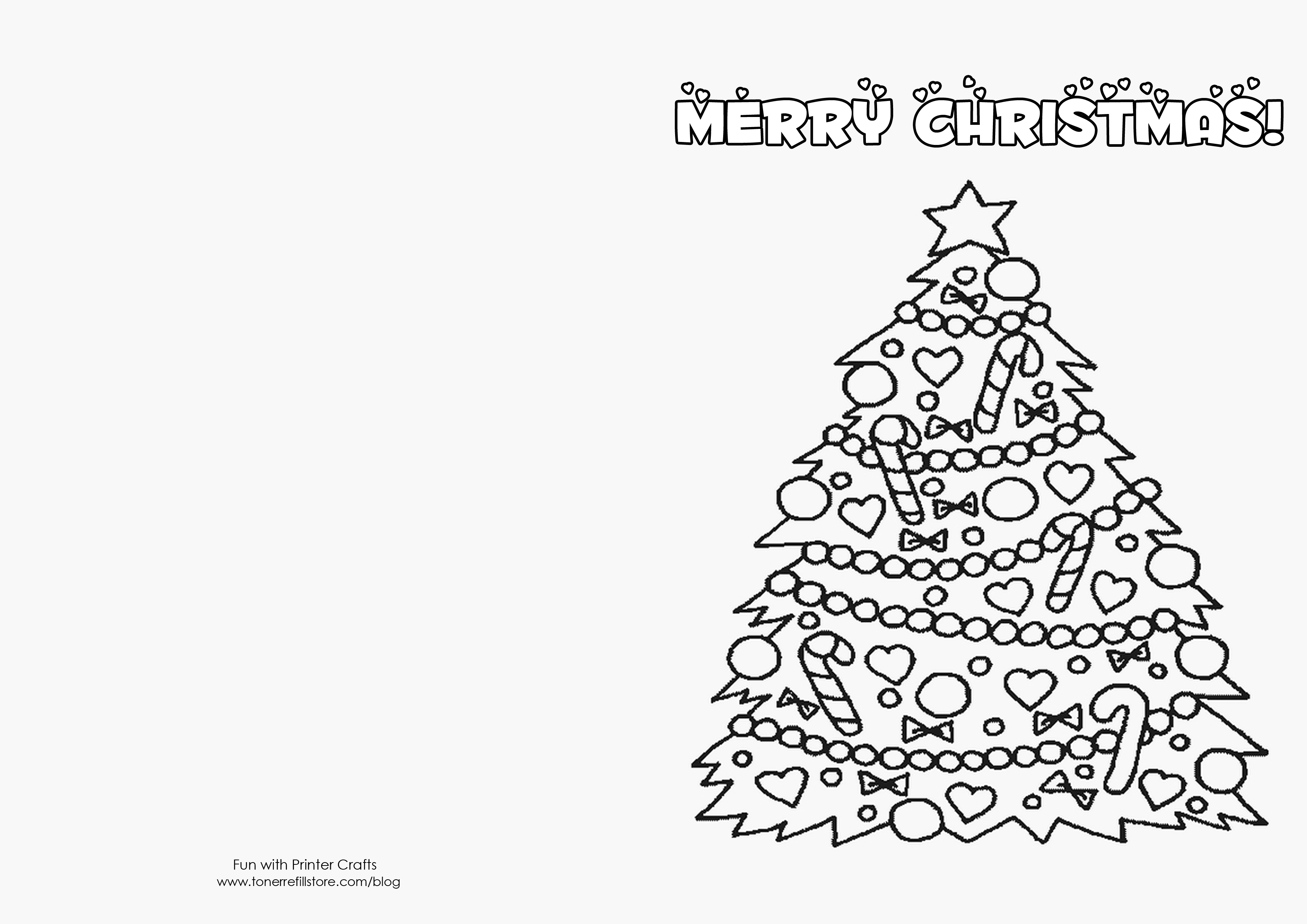 How To Make Printable Christmas Cards For Kids To Color - Fun with ...