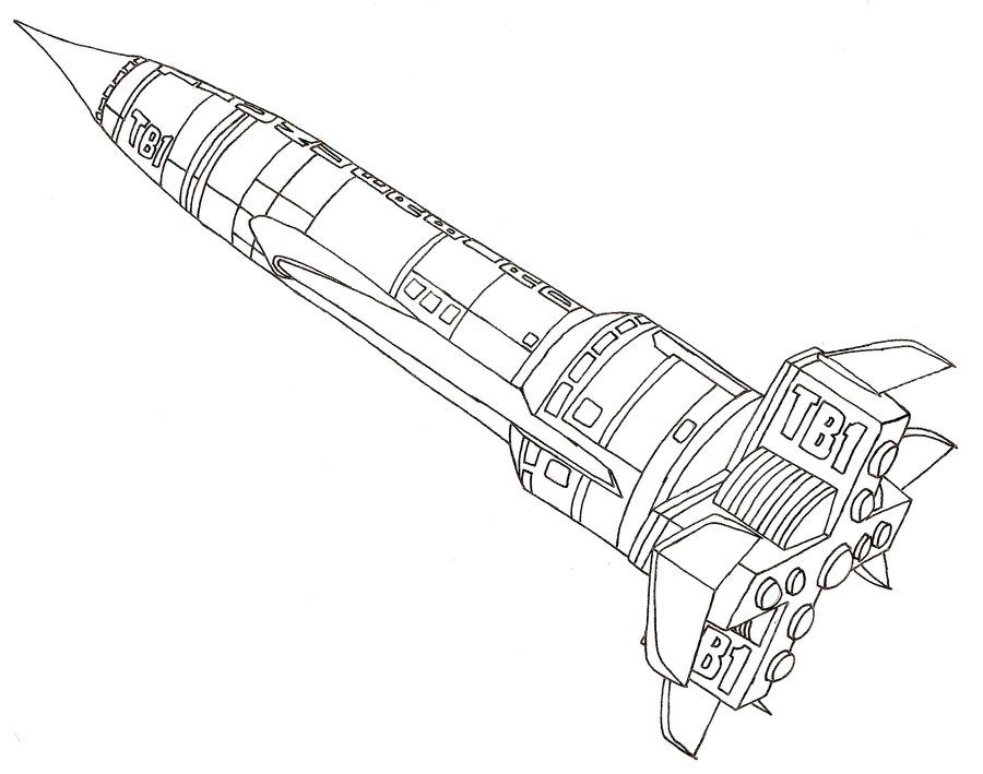 Thunderbird 3 Coloring Pages Sketch Coloring Page