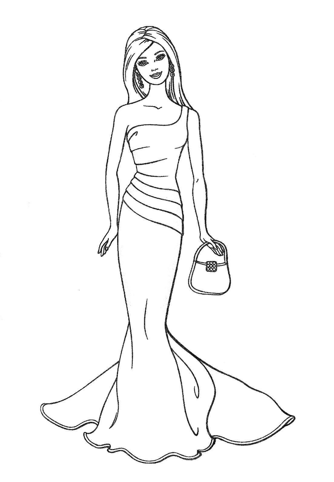 Barbie Fashion Coloring Pictures - High Quality Coloring Pages