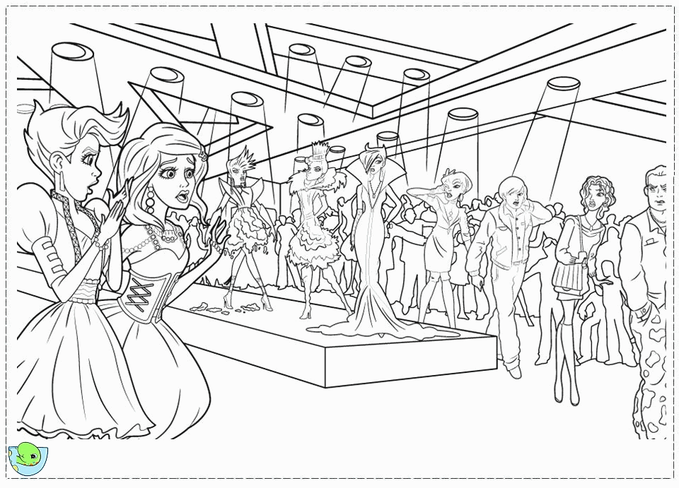 Barbie Fashion Fairytale Coloring pages for kids- DinoKids.org