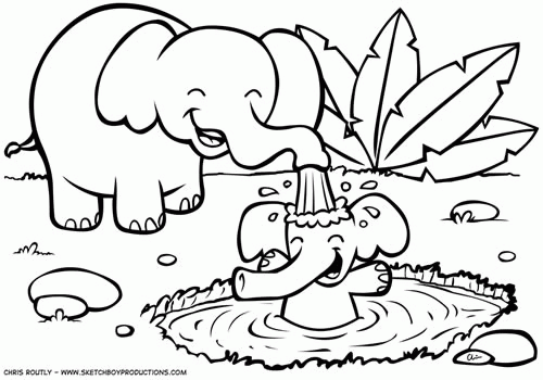 Free Coloring Pages Jungle Scenes - High Quality Coloring Pages