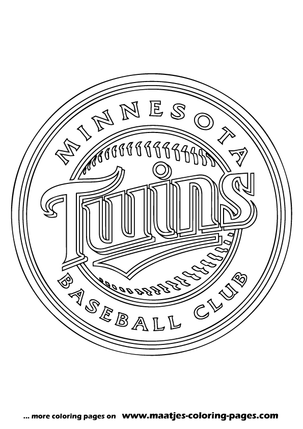 MLB Minnesota Twins logo coloring pages