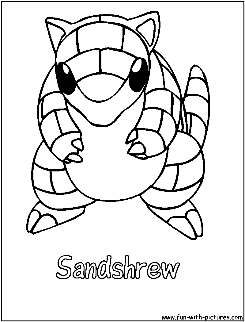 Sandshrew Coloring Page