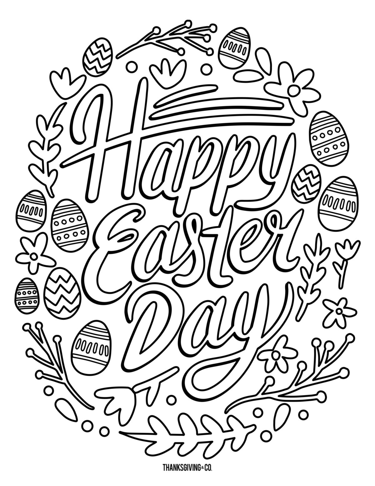 5 free printable Easter coloring pages for adults that will relieve holiday  stress