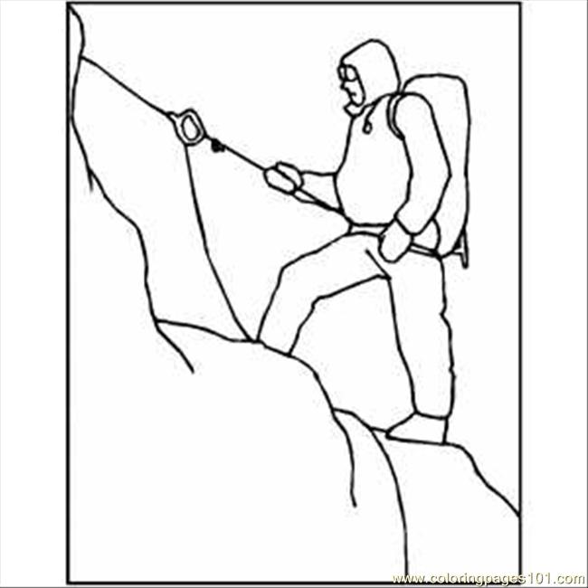 Snow Mountain Climbing Coloring Page for Kids - Free Mountain Printable Coloring  Pages Online for Kids - ColoringPages101.com | Coloring Pages for Kids