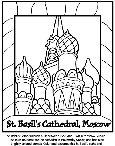 St. Basil's Cathedral, Moscow Coloring Page | crayola.com