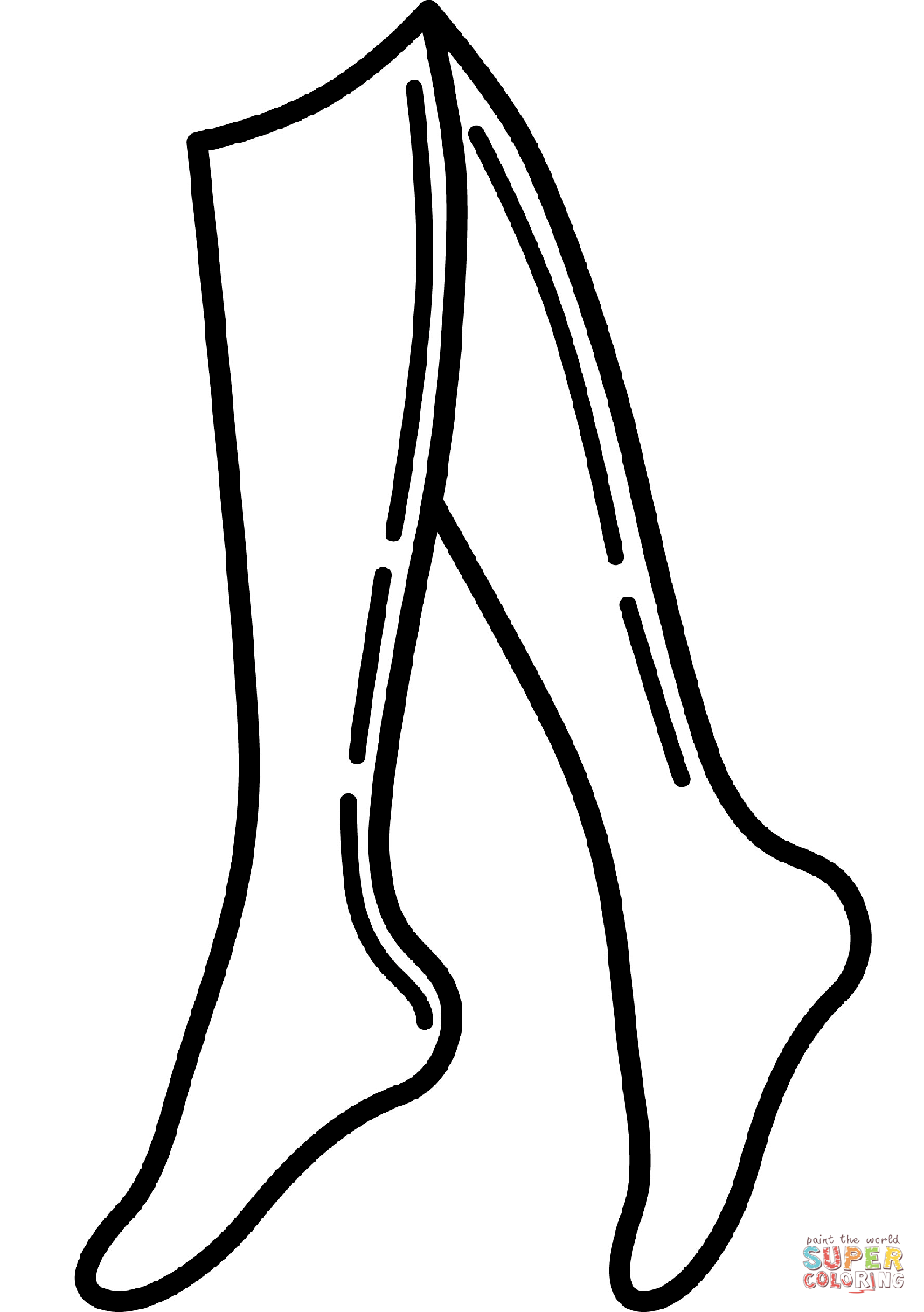 Leg coloring page | Free Printable Coloring Pages