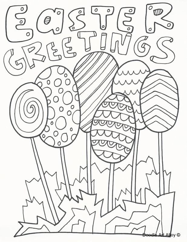 Easter Coloring Pages - DOODLE ART ALLEY