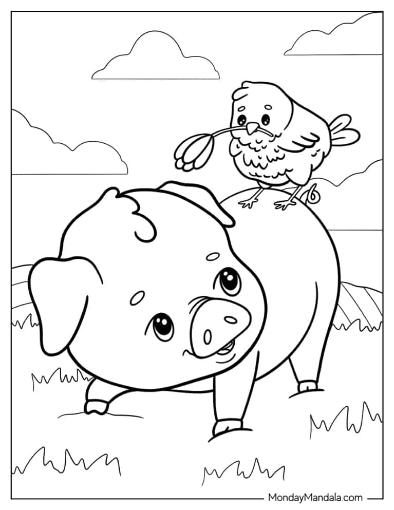 30 Pig Coloring Pages (Free PDF Printables)