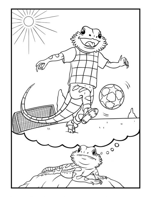 Bearded Dragon Daydreams Coloring Book - Bilingual Monkeys