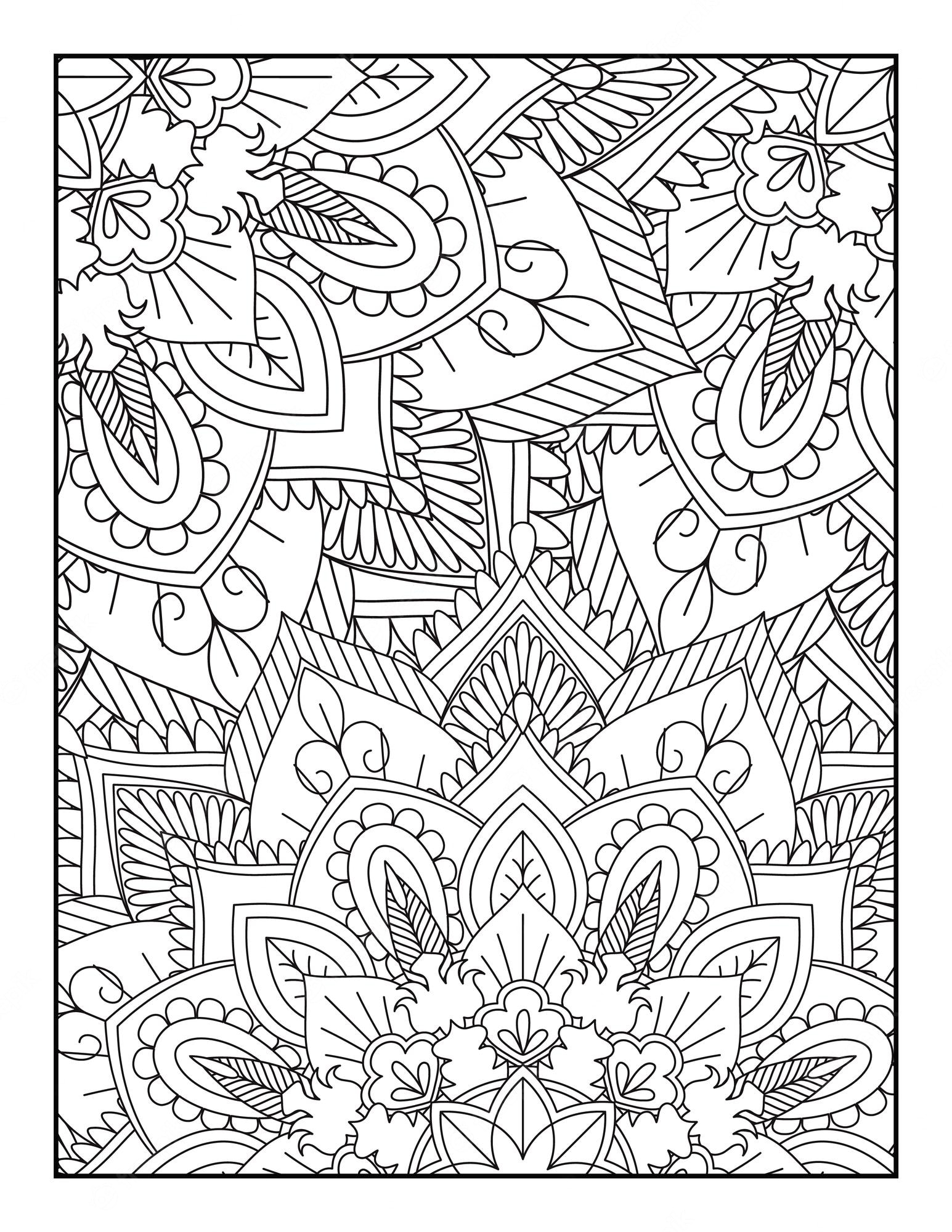 Premium Vector | Adult coloring book pages floral coloring book floral coloring  page coloring pages coloring book