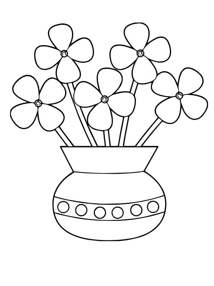 Flower Vase Coloring Pages - Free Printable Coloring Pages for Kids